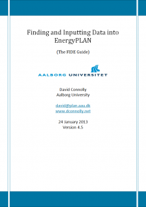 Finding and Inputting Data into EnergyPLAN